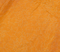 Sushila Vintage Light Orange Scrap Saree 100% Pure Silk Printed Sari Fabric