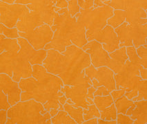 Sushila Vintage Light Orange Scrap Saree 100% Pure Silk Printed Sari Fabric