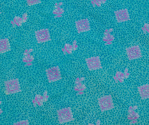 Sushila Vintage Aqua Blue Scrap Saree Blend Silk Printed Floral Sari Fabric
