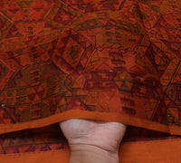 Sushila Vintage Indian Scrap Saree 100% Pure Georgette Silk Printed Sari Fabric
