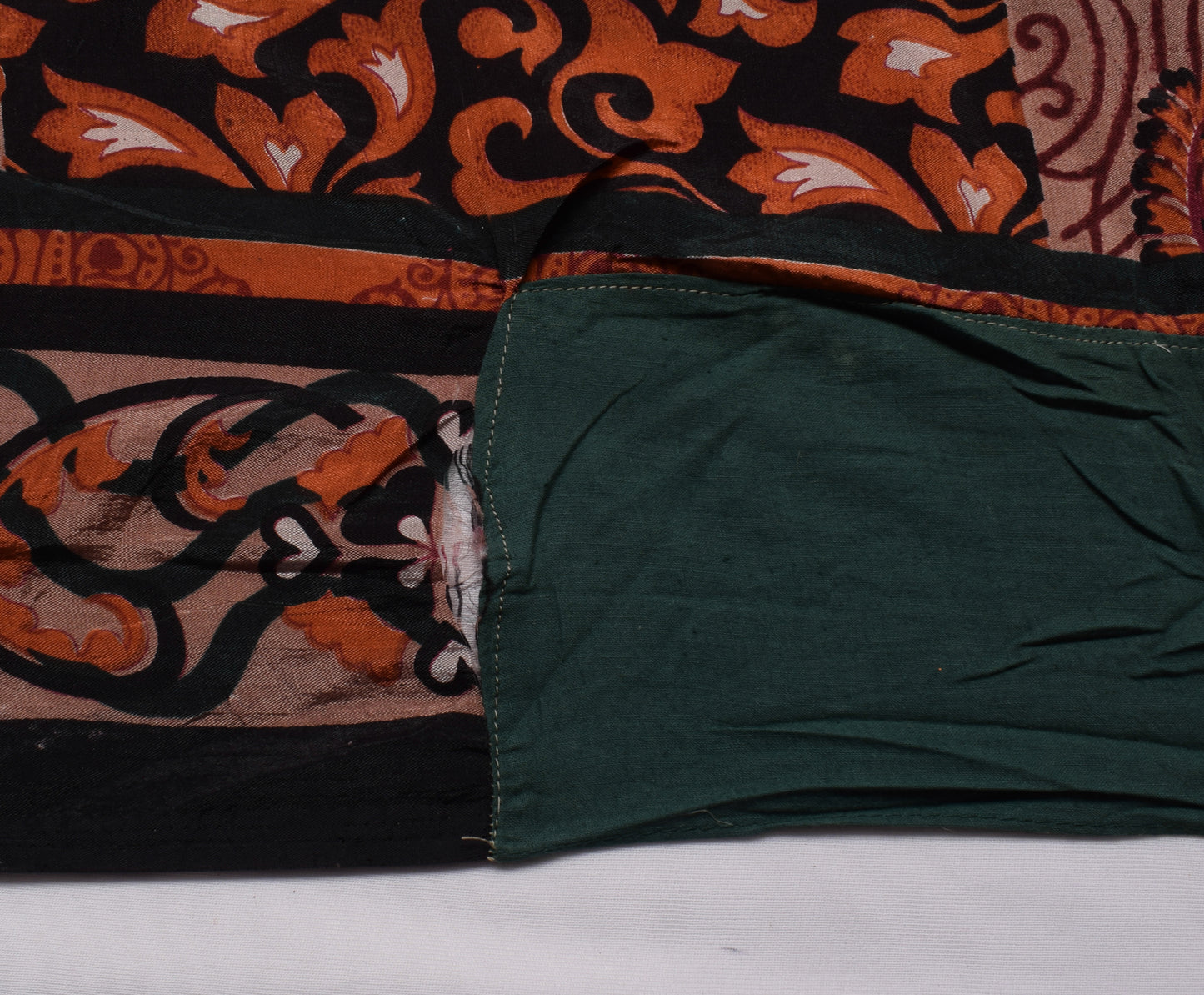 Sushila Vintage Indian Scrap Saree Blend Silk Printed Paisley Sari 5 YD Fabric
