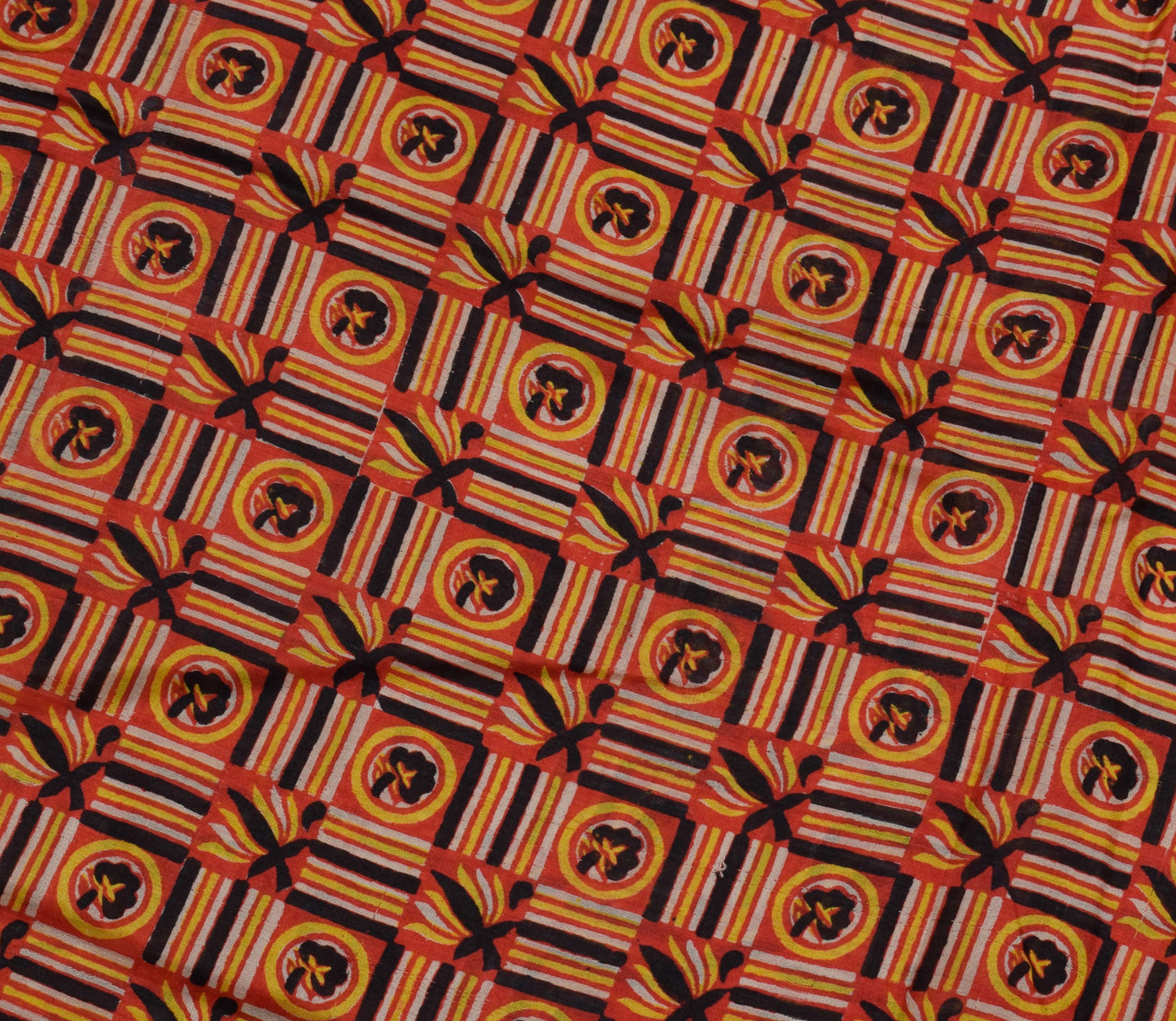 Sushila Vintage Indian Scrap Saree 100% Pure Silk Printed Floral Sari Fabric