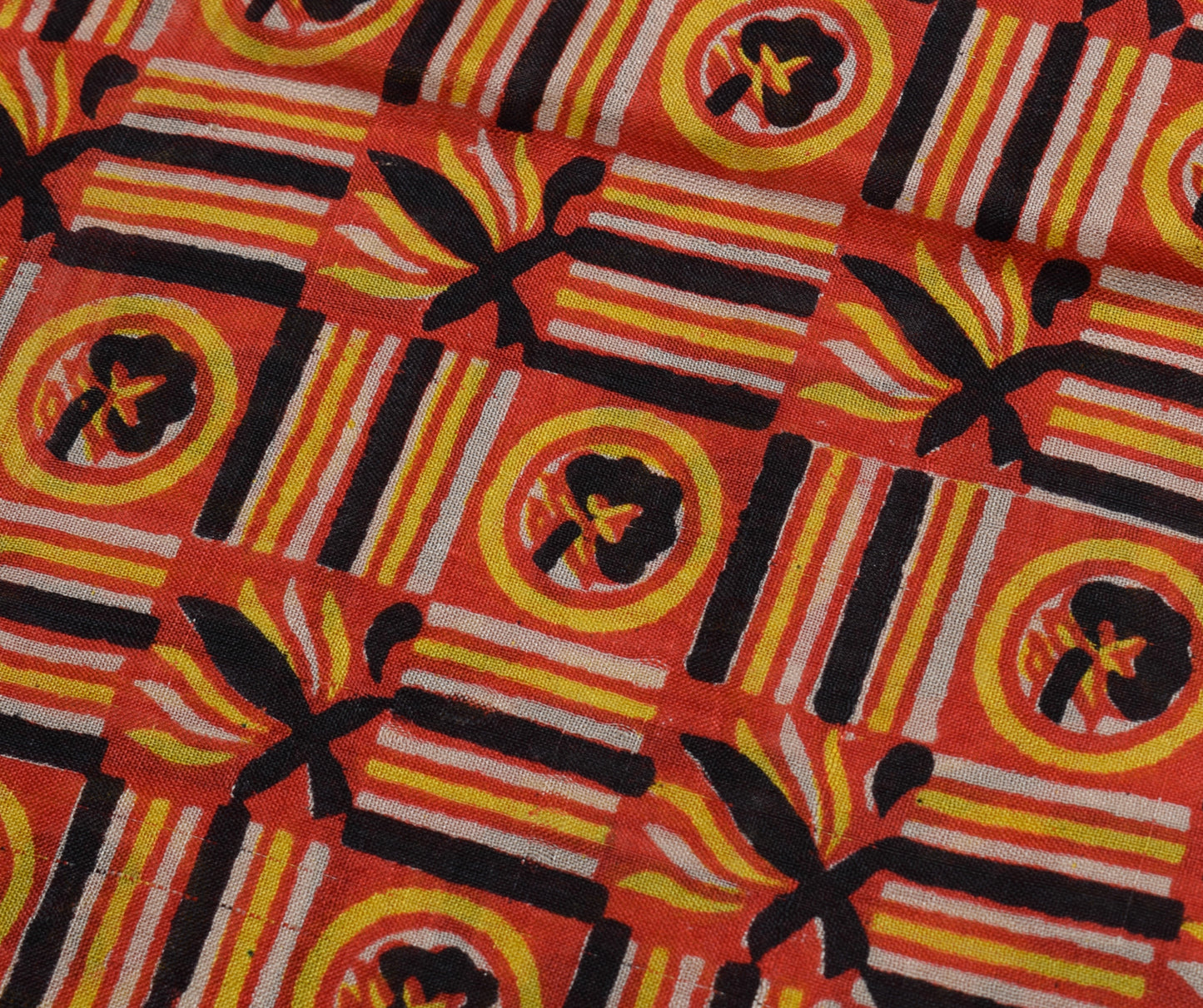 Sushila Vintage Indian Scrap Saree 100% Pure Silk Printed Floral Sari Fabric
