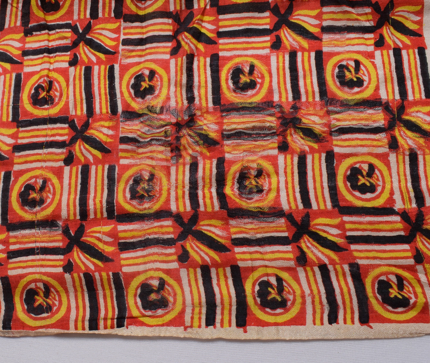 Sushila Vintage Indian Scrap Saree 100% Pure Silk Printed Floral Sari Fabric
