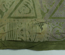 Sushila Vintage Green Scrap Saree 100% Pure Silk Printed 5 Yard Sari Fabric