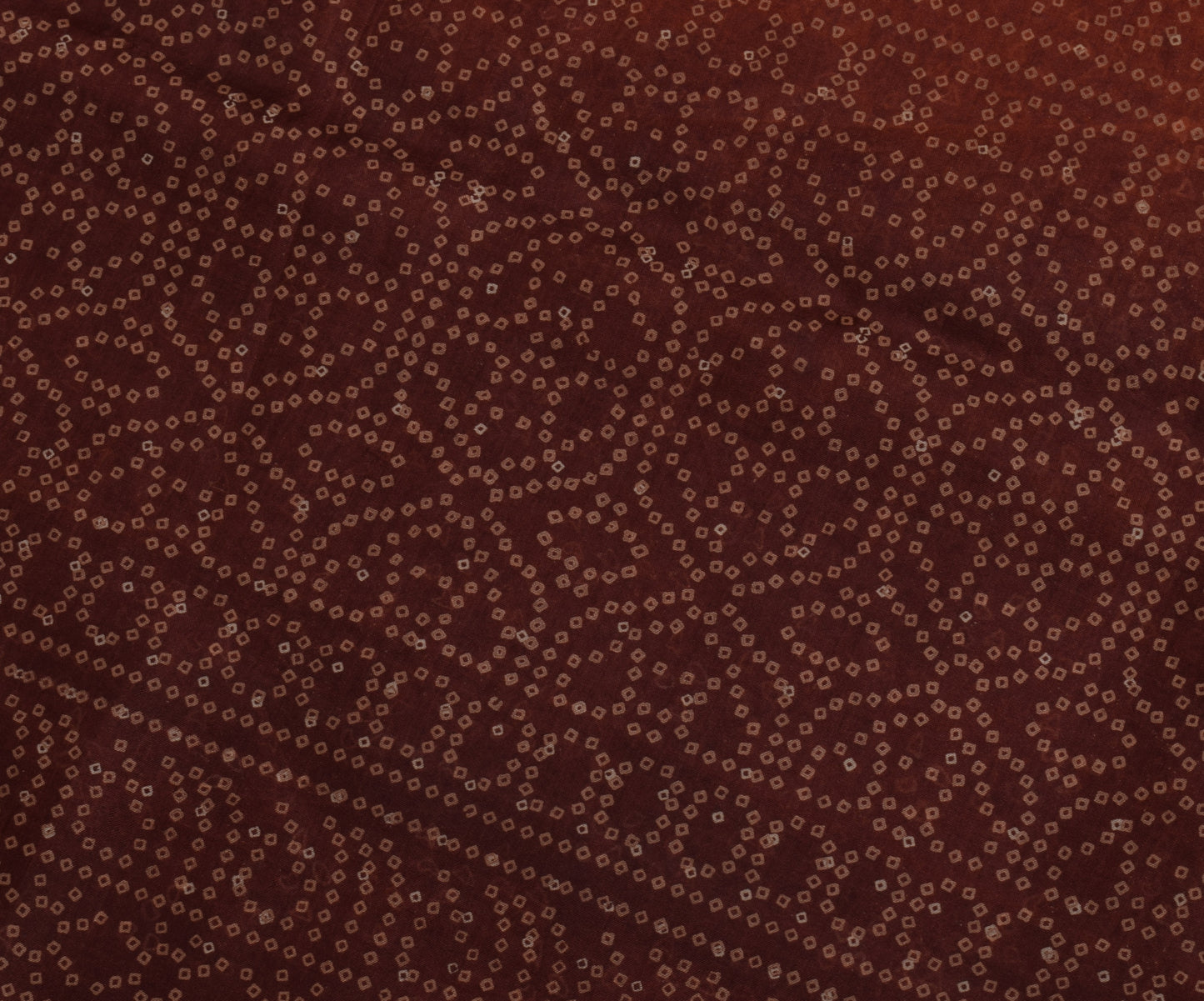 Sushila Vintage Brown Scrap Saree 100% Pure Silk Printed 5 Yard Sari Fabric