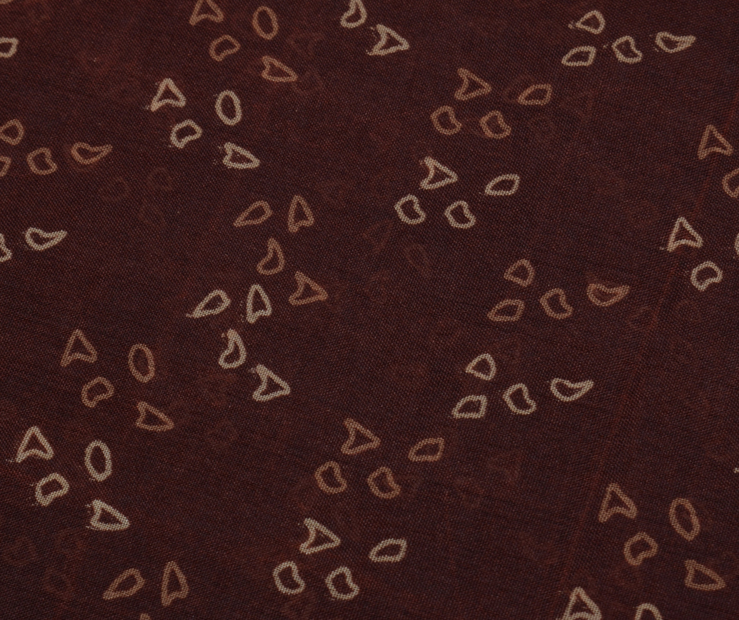 Sushila Vintage Brown Scrap Saree 100% Pure Silk Printed 5 Yard Sari Fabric
