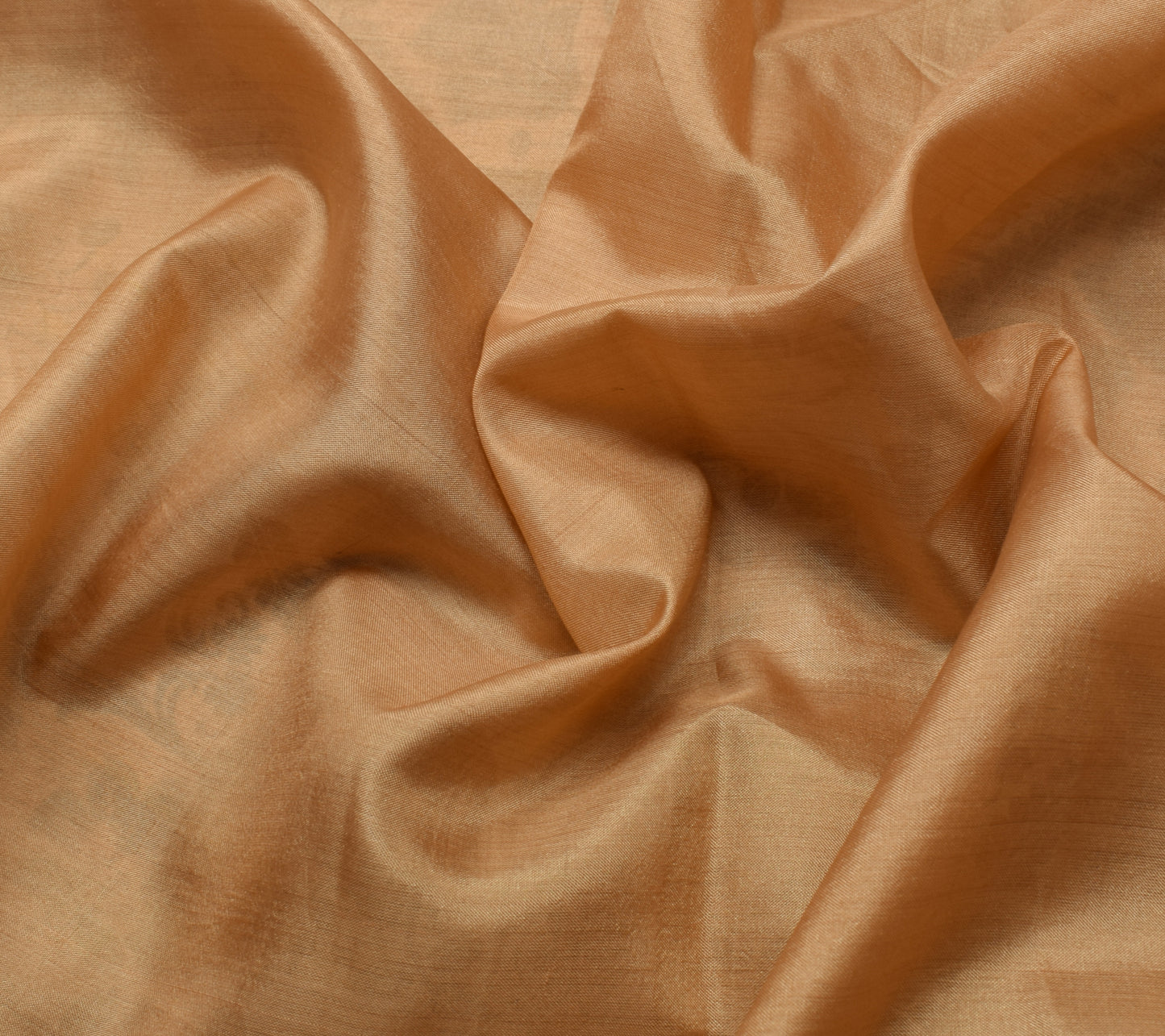 Sushila Vintage Beige Scrap Saree 100% Pure Silk Woven 5 Yard Sari Craft Fabric