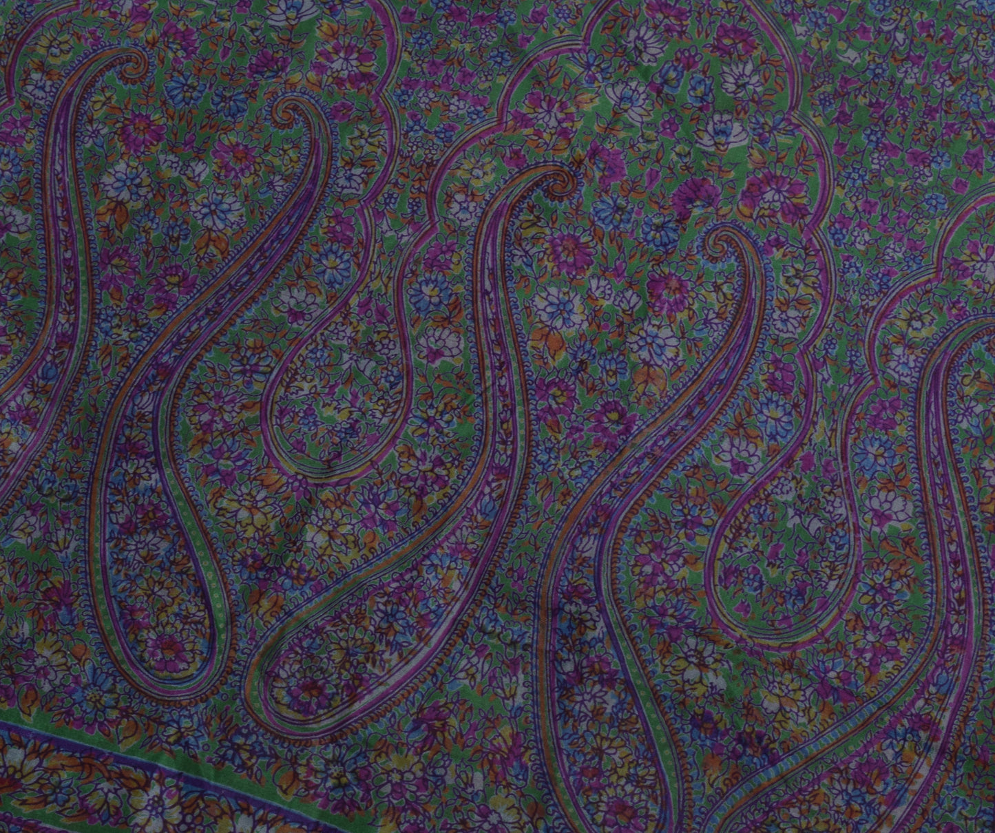 Sushila Vintage Pink Scrap Saree 100% Pure Silk Printed Floral Sari Fabric