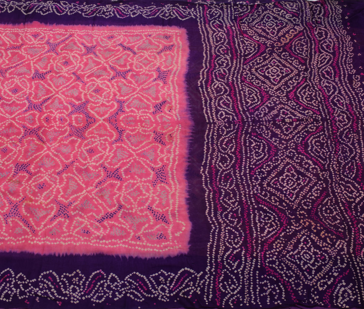 Sushila Vintage Pink Scrap Saree 100% Pure Georgette Silk Printed  Sari Fabric