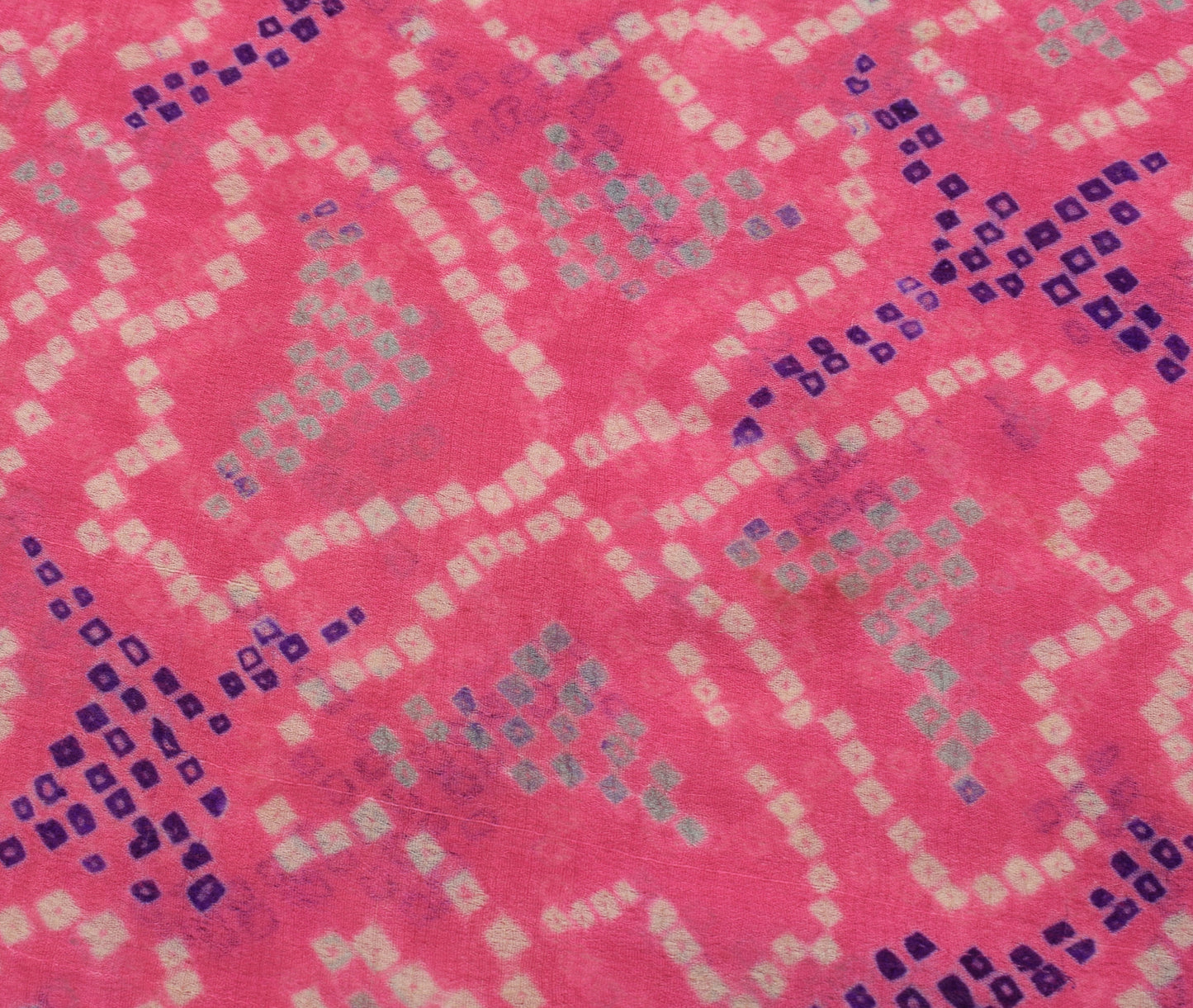 Sushila Vintage Pink Scrap Saree 100% Pure Georgette Silk Printed  Sari Fabric