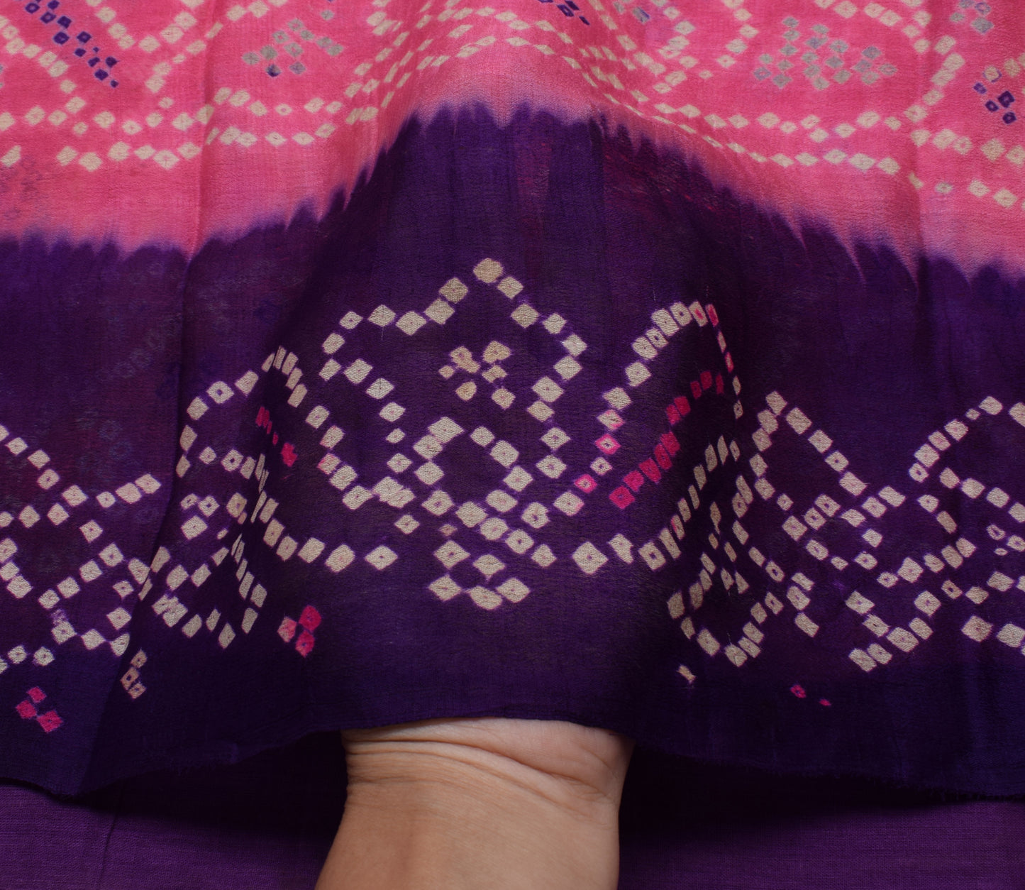 Sushila Vintage Pink Scrap Saree 100% Pure Georgette Silk Printed  Sari Fabric