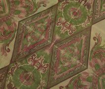 Sushila Vintage Indian Scrap Saree 100% Pure Silk Printed 5 Yard Sari Fabric