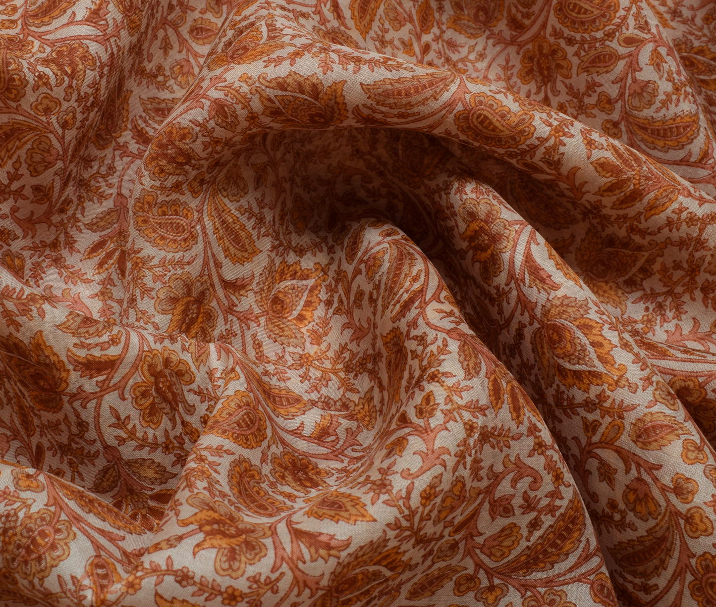 Sushila Vintage White Scrap Saree 100% Pure Silk Printed Floral Sari Fabric