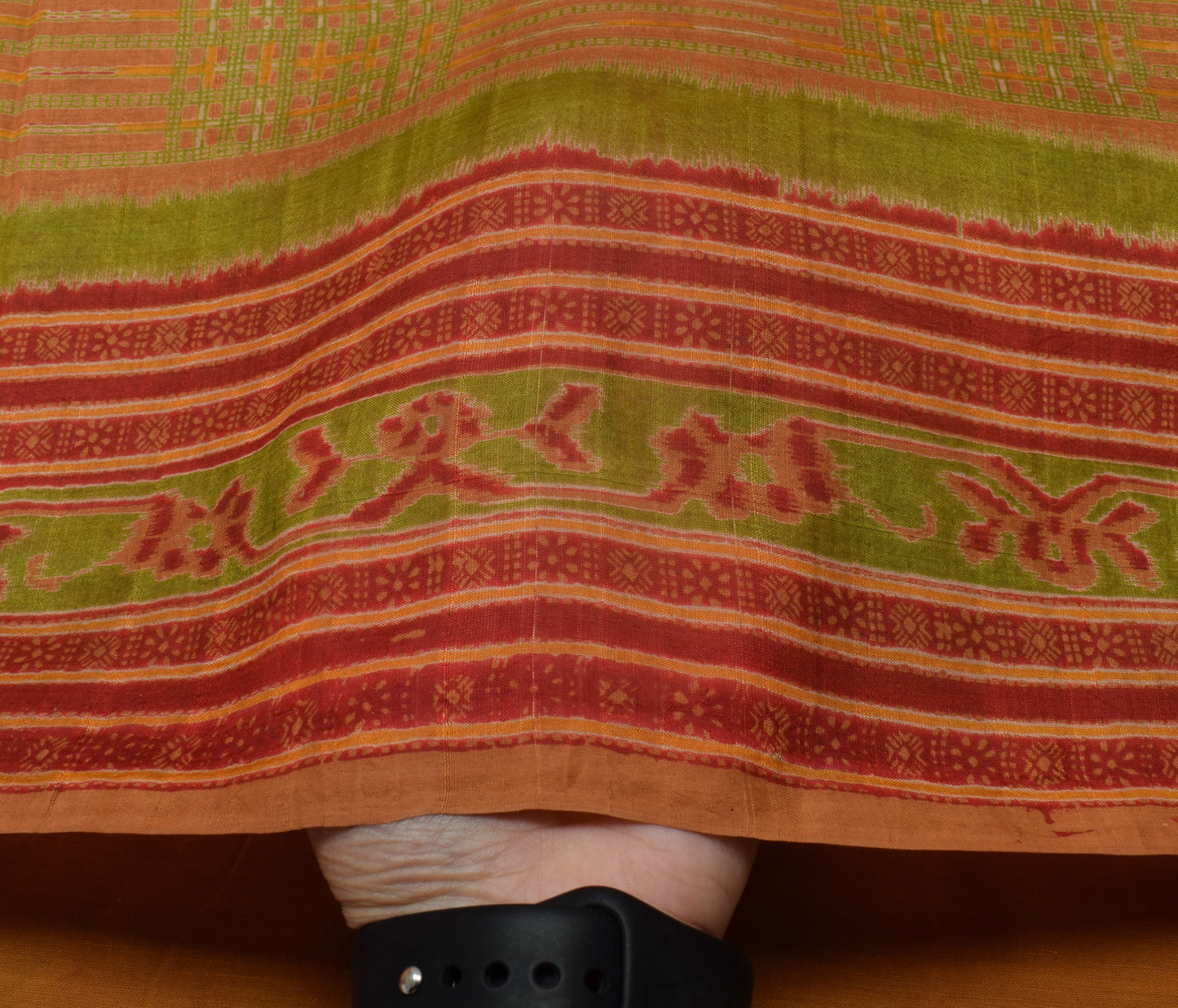 Sushila Vintage Indian Scrap Saree 100% Pure Silk Printed Floral Sari Fabric