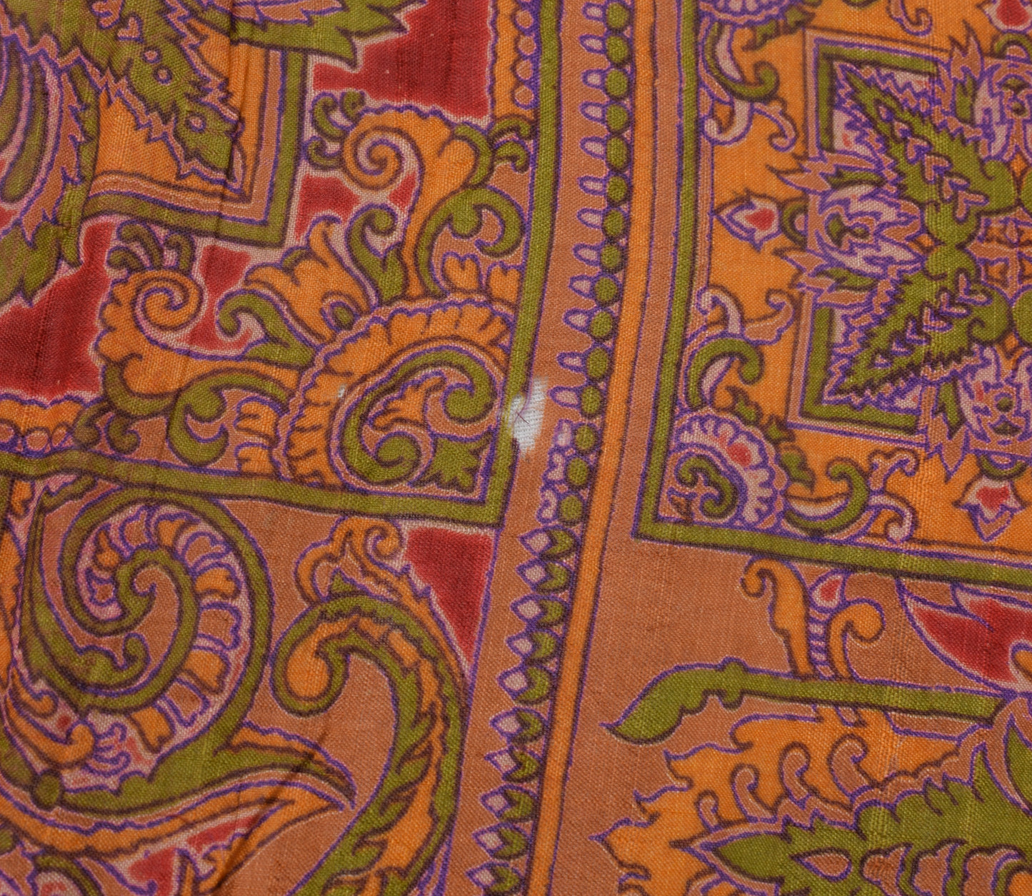 Sushila Vintage Indian Scrap Saree 100% Pure Silk Printed Floral Sari Fabric