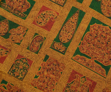 Sushila Vintage Indian Scrap Saree 100% Pure Silk Printed 5 Yard  Sari Fabric