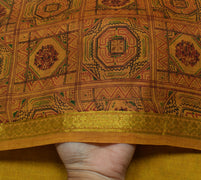 Sushila Vintage Indian Scrap Saree 100% Pure Silk Printed 5 Yard  Sari Fabric