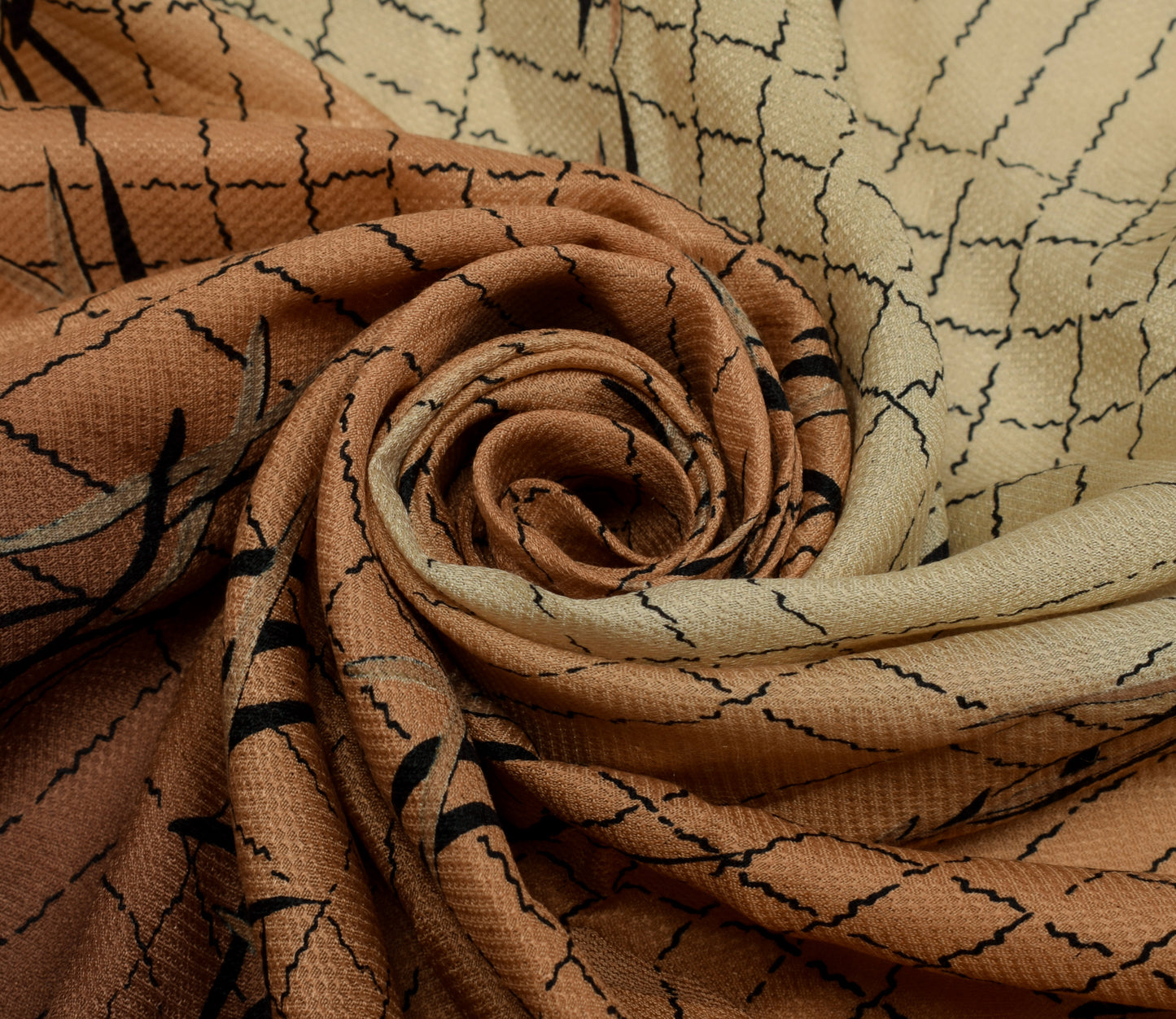 Sushila Vintage Indian Scrap Saree 100% Pure Silk Printed Floral Sari Fabric