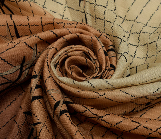 Sushila Vintage Indian Scrap Saree 100% Pure Silk Printed Floral Sari Fabric