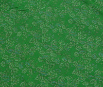 Sushila Vintage Green Scrap Saree 100% Pure Silk Printed Floral Sari Fabric