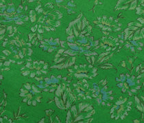 Sushila Vintage Green Scrap Saree 100% Pure Silk Printed Floral Sari Fabric