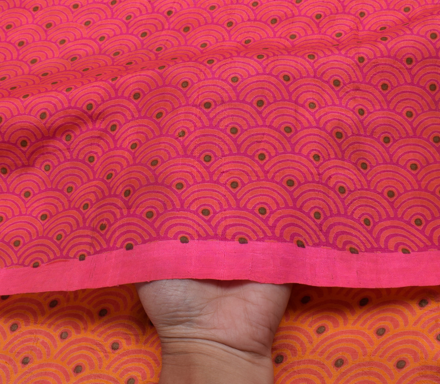 Sushila Vintage Indian Scrap Saree 100% Pure Silk Printed 5 Yard  Sari Fabric