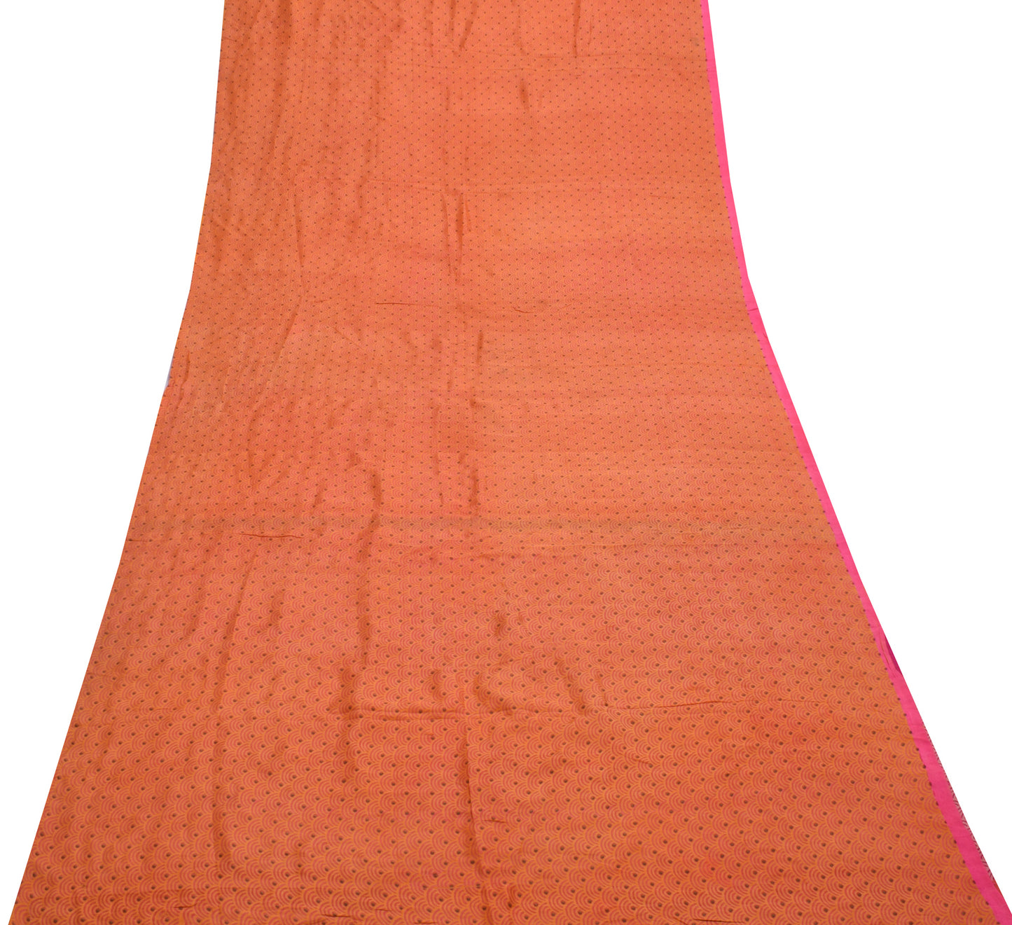 Sushila Vintage Indian Scrap Saree 100% Pure Silk Printed 5 Yard  Sari Fabric