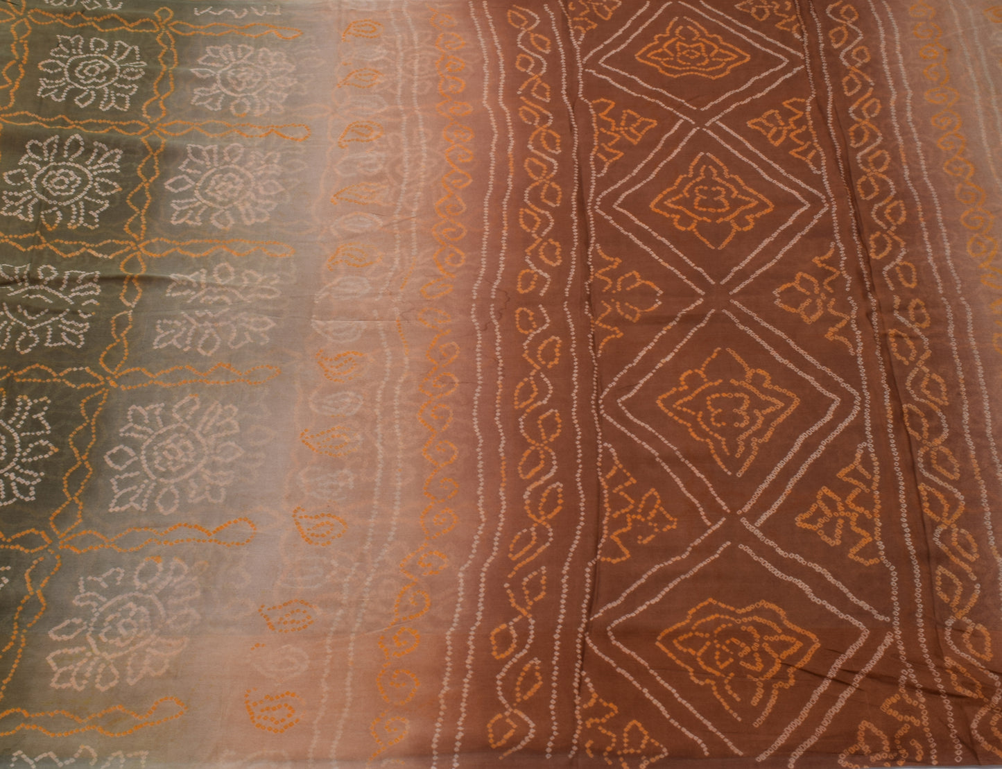 Sushila Vintage Multi-Color Scrap Saree Pure Georgette Silk Printed Sari Fabric