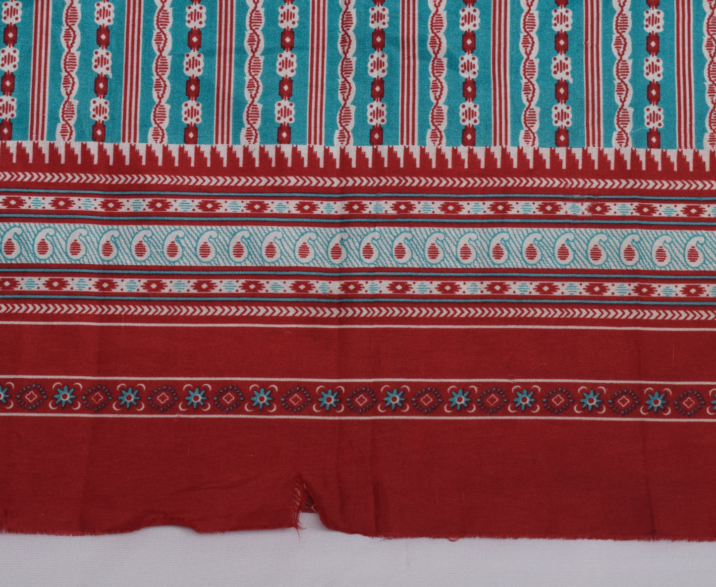Sushila Vintage Indian Scrap Saree Blend Silk Printed Sari Soft Craft Fabric