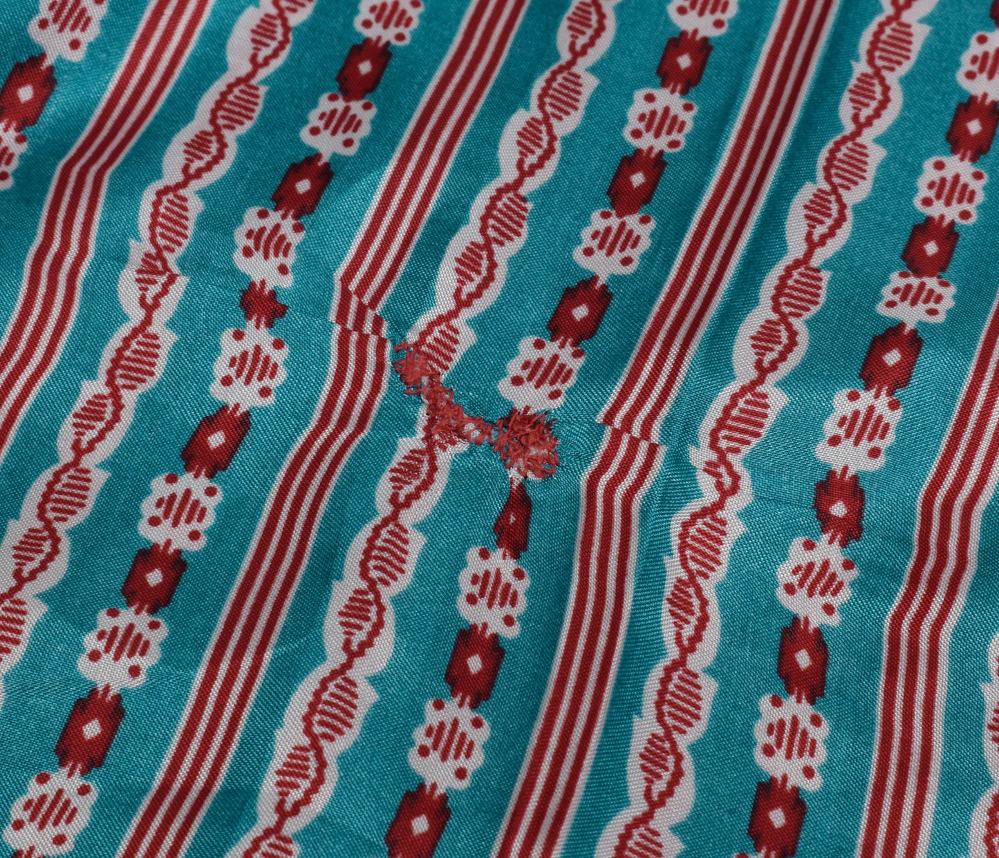 Sushila Vintage Indian Scrap Saree Blend Silk Printed Sari Soft Craft Fabric