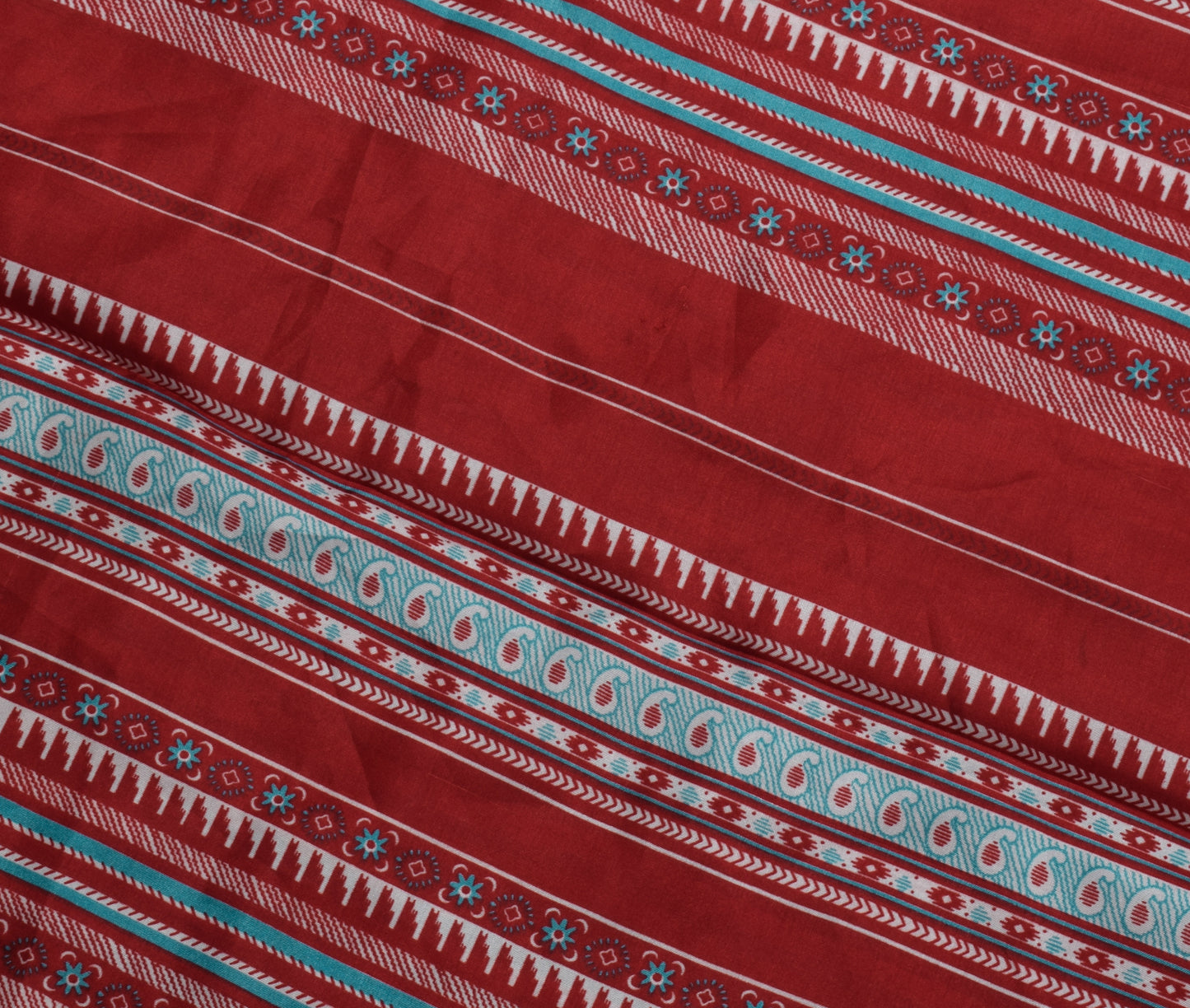 Sushila Vintage Indian Scrap Saree Blend Silk Printed Sari Soft Craft Fabric