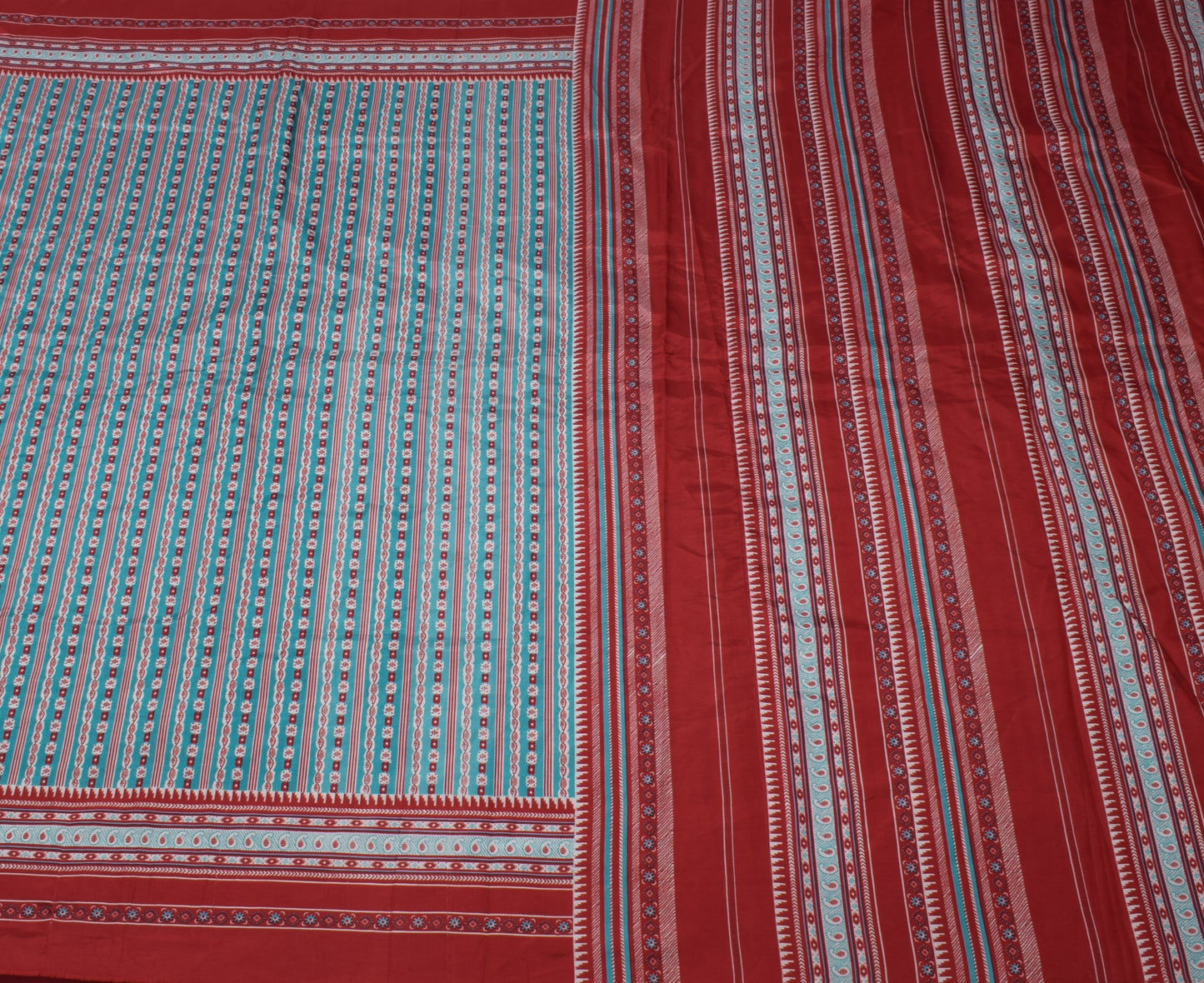 Sushila Vintage Indian Scrap Saree Blend Silk Printed Sari Soft Craft Fabric