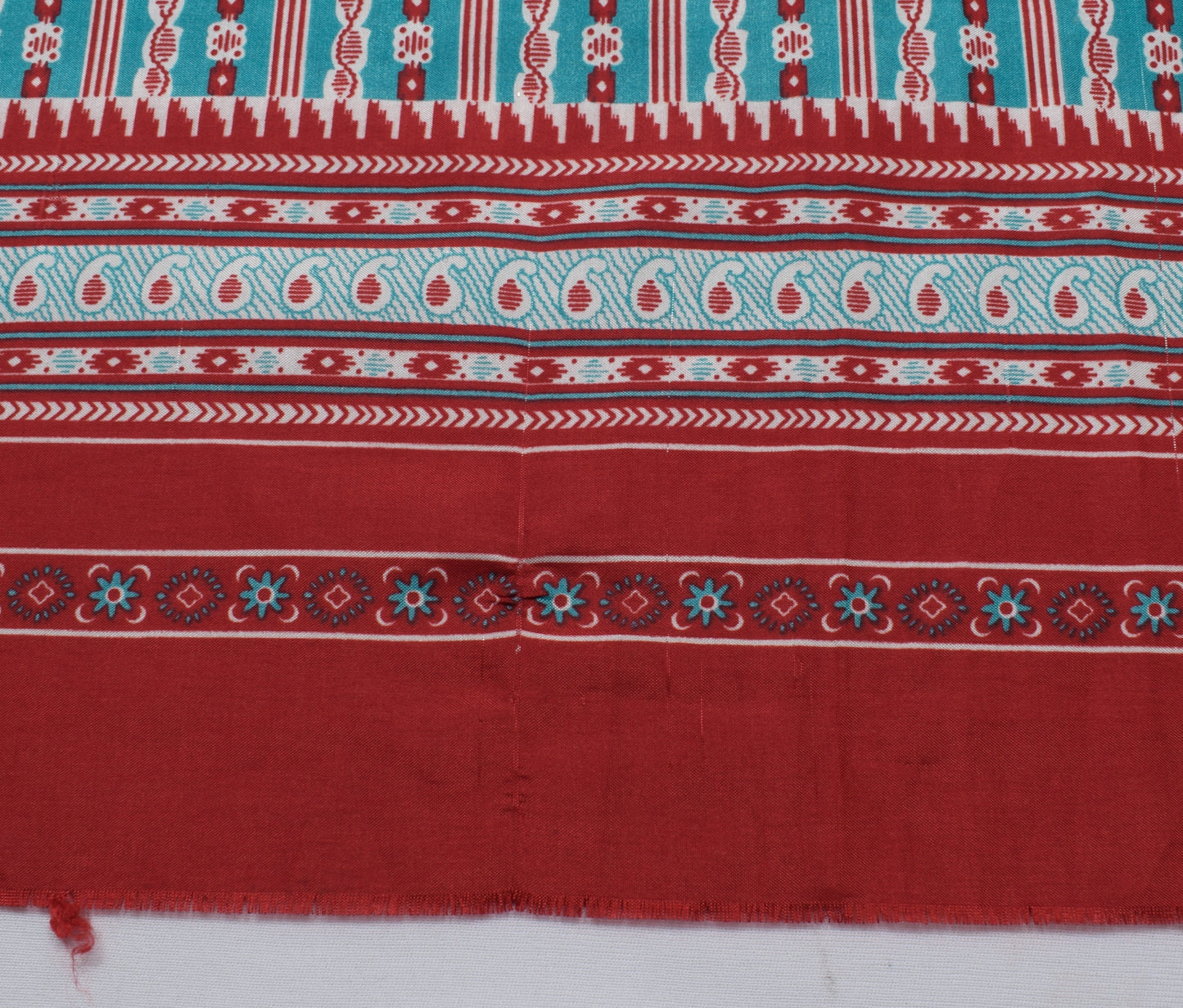 Sushila Vintage Indian Scrap Saree Blend Silk Printed Sari Soft Craft Fabric