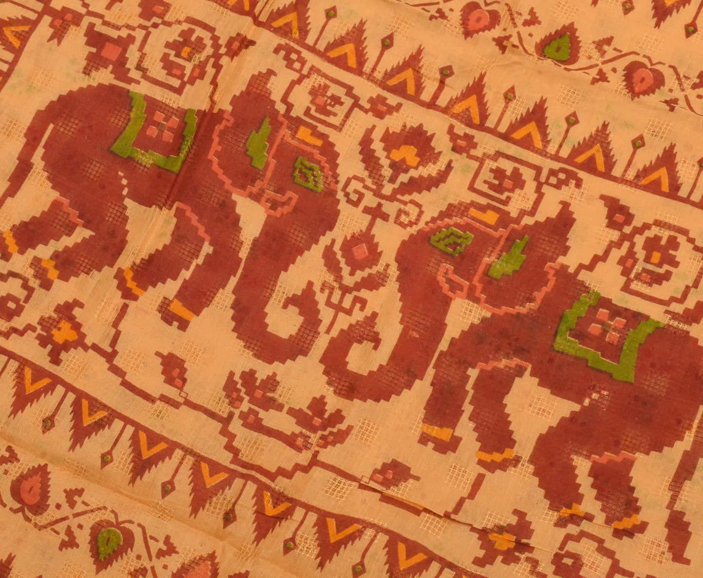 Sushila Vintage Indian Scrap Saree 100% Pure Cotton Printed Floral Sari Fabric