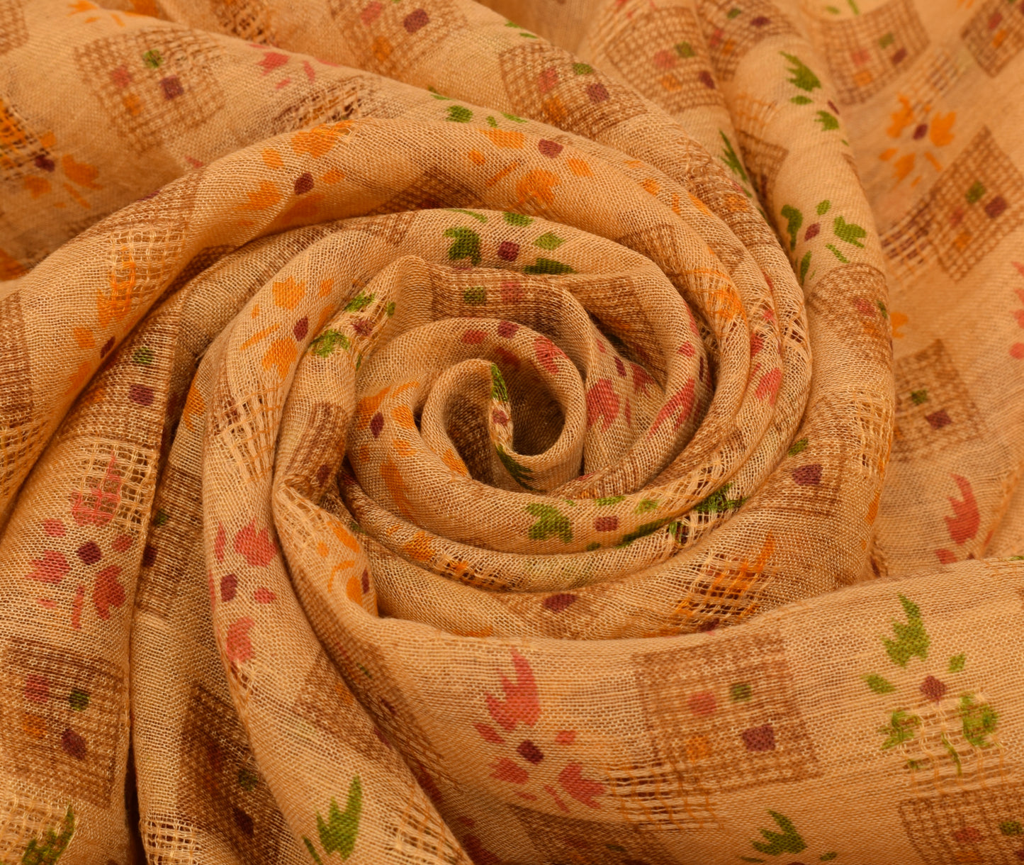 Sushila Vintage Indian Scrap Saree 100% Pure Cotton Printed Floral Sari Fabric