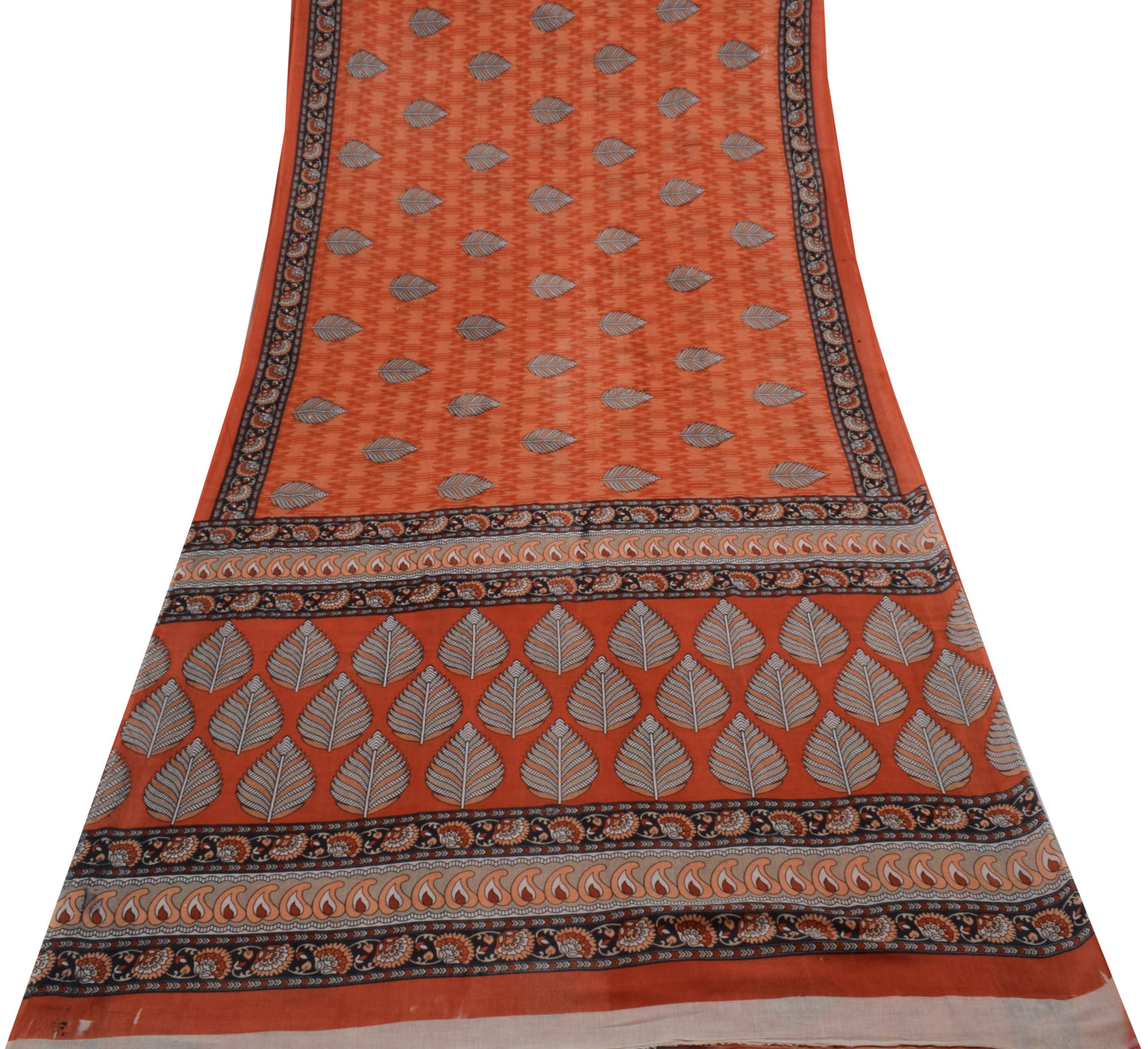 Sushila Vintage Indian Scrap Saree Pure Cotton Printed Floral Sari Craft Fabric