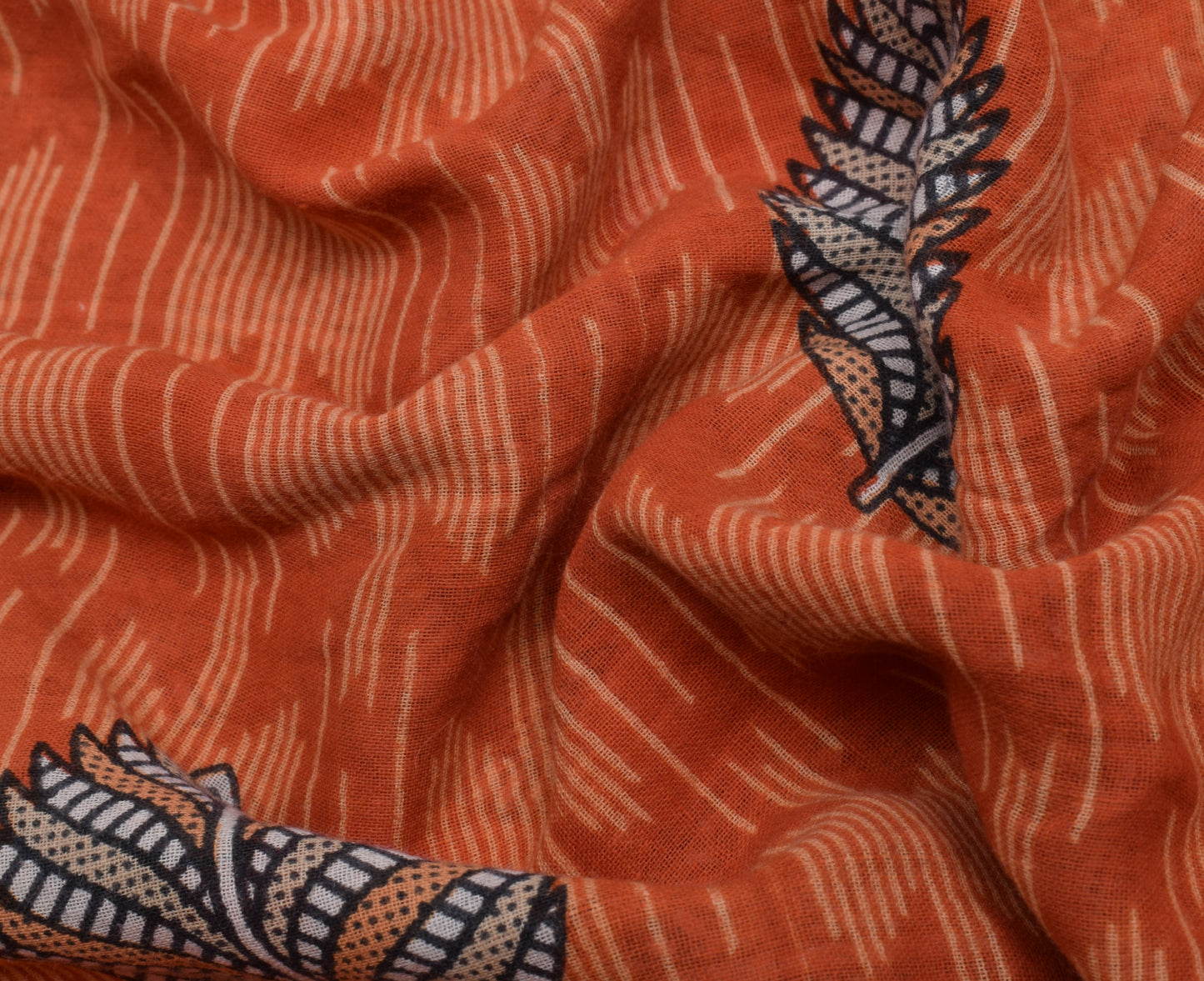 Sushila Vintage Indian Scrap Saree Pure Cotton Printed Floral Sari Craft Fabric
