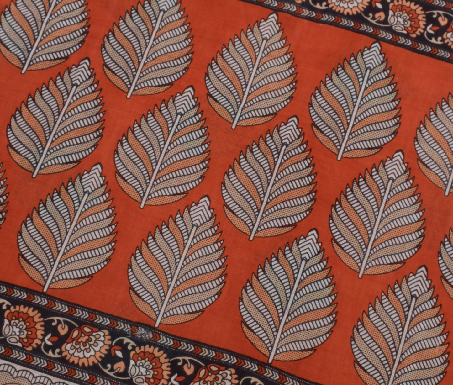 Sushila Vintage Indian Scrap Saree Pure Cotton Printed Floral Sari Craft Fabric