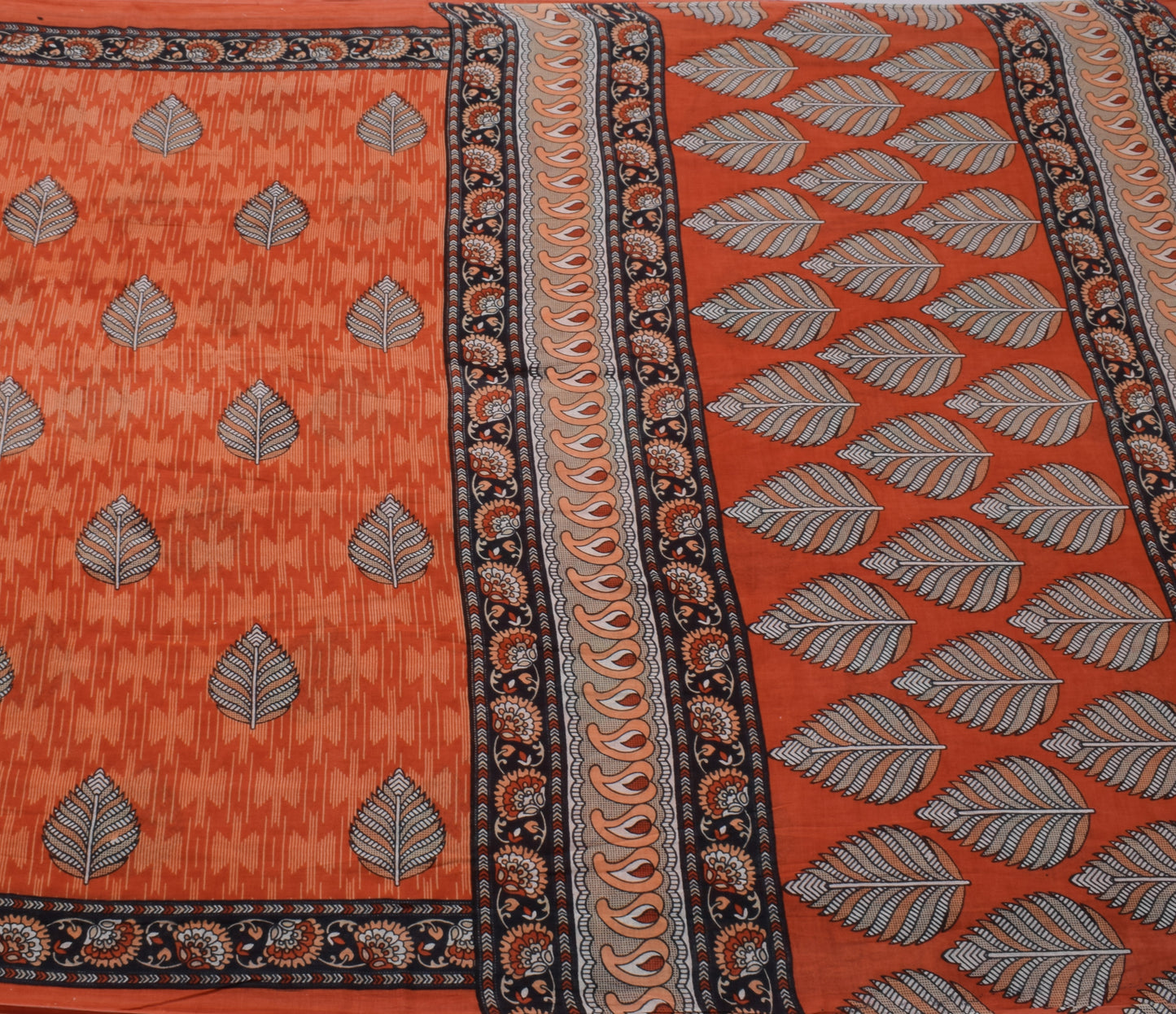 Sushila Vintage Indian Scrap Saree Pure Cotton Printed Floral Sari Craft Fabric