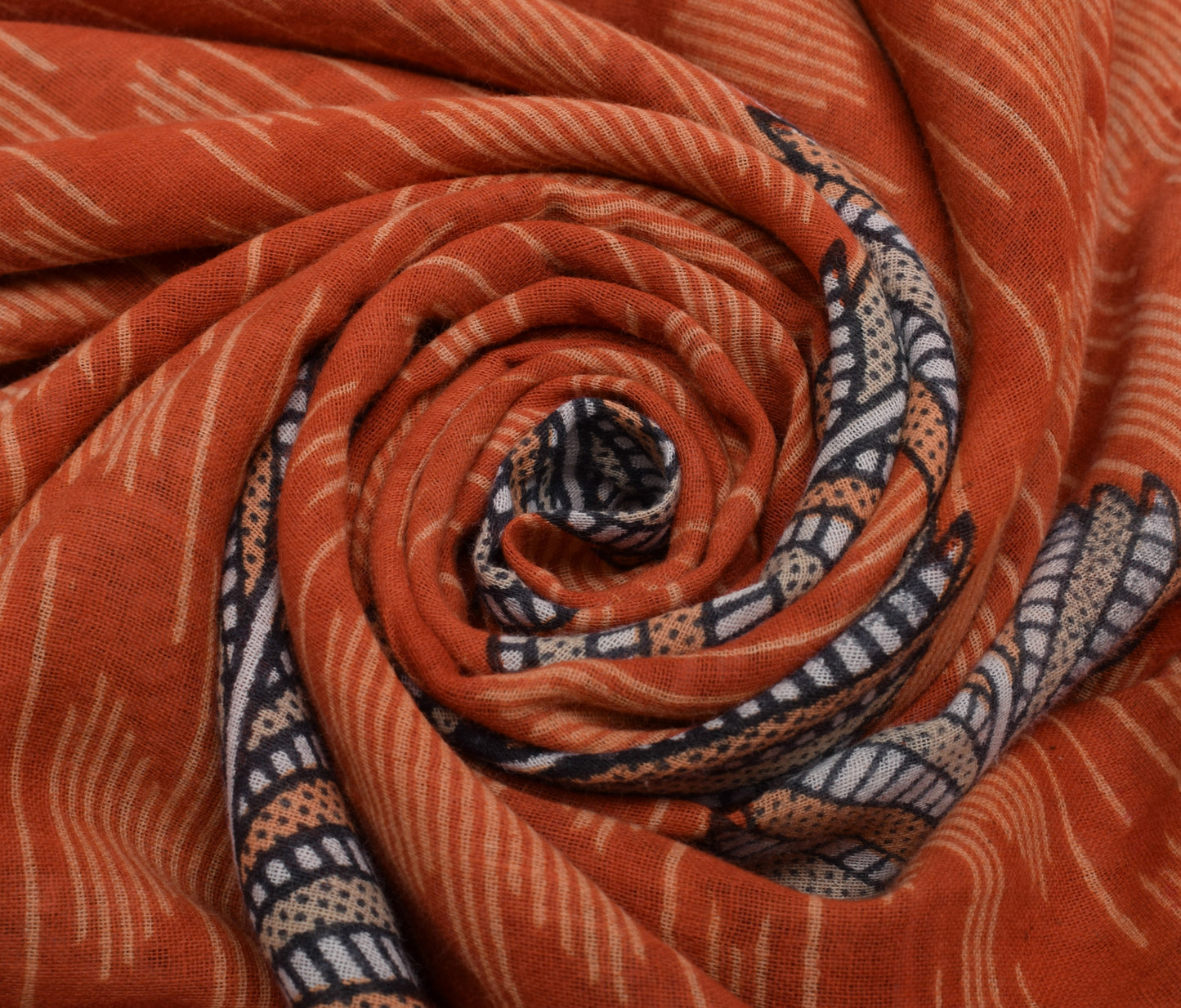 Sushila Vintage Indian Scrap Saree Pure Cotton Printed Floral Sari Craft Fabric