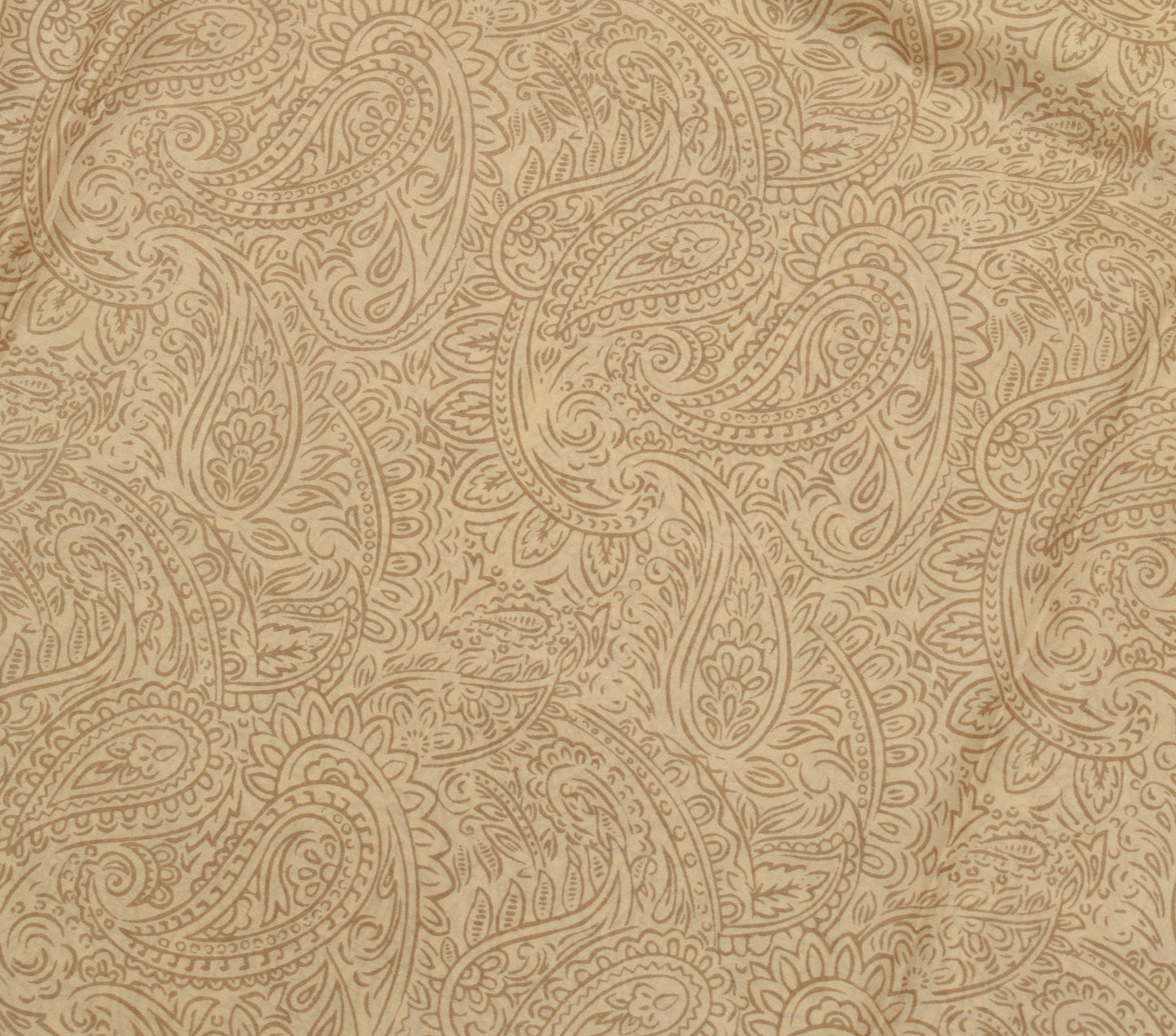 Sushila Vintage Brown Scrap Saree 100% Pure Silk Printed Paisley Sari Fabric