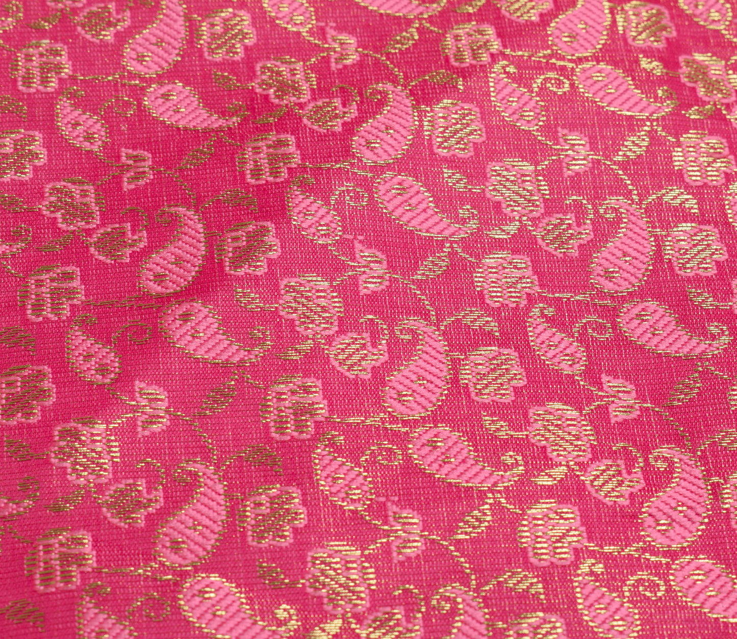 Sushila Vintage Pink Scrap Dupatta Art Silk All Over Woven Paisley Long Stole