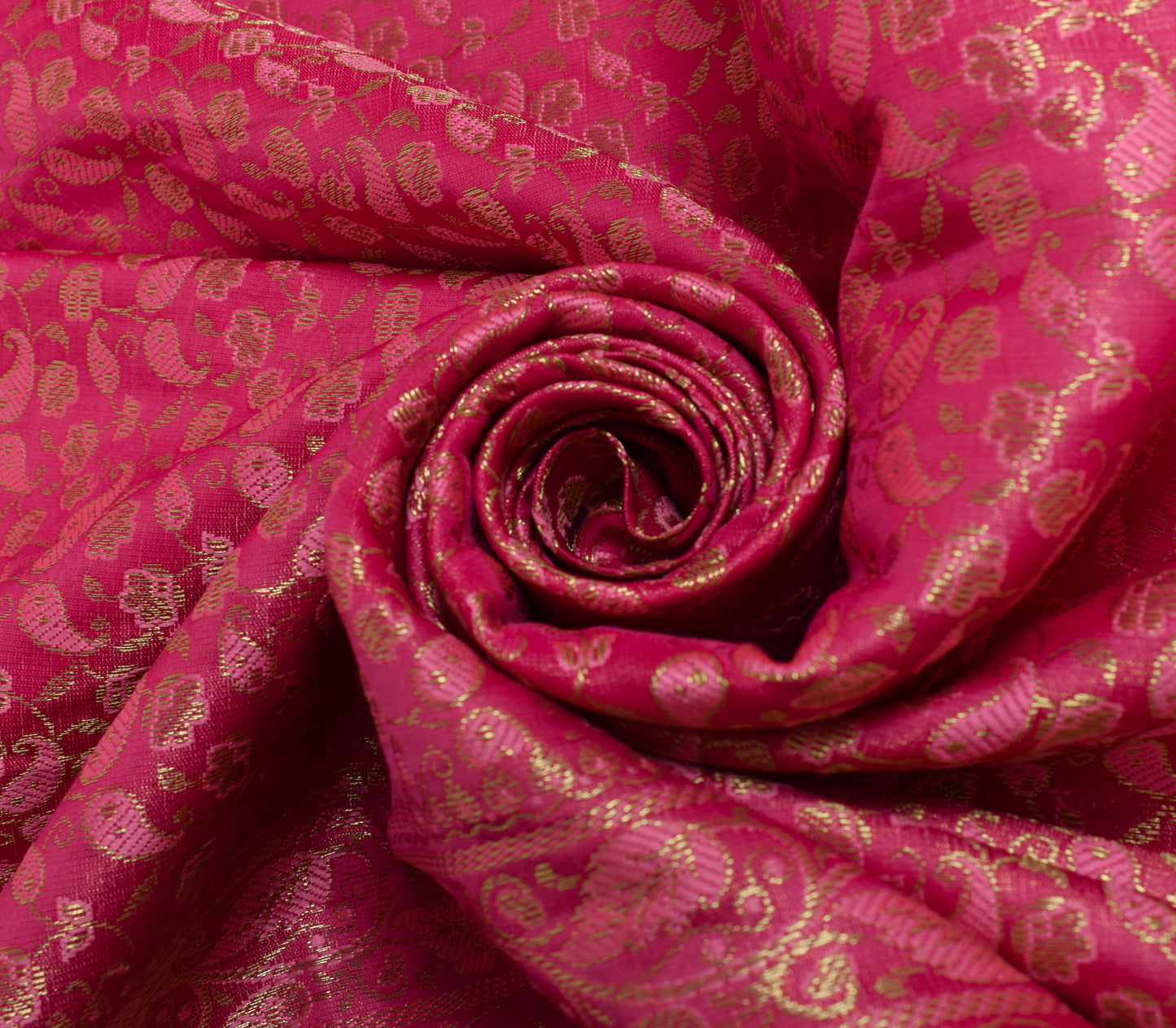 Sushila Vintage Pink Scrap Dupatta Art Silk All Over Woven Paisley Long Stole