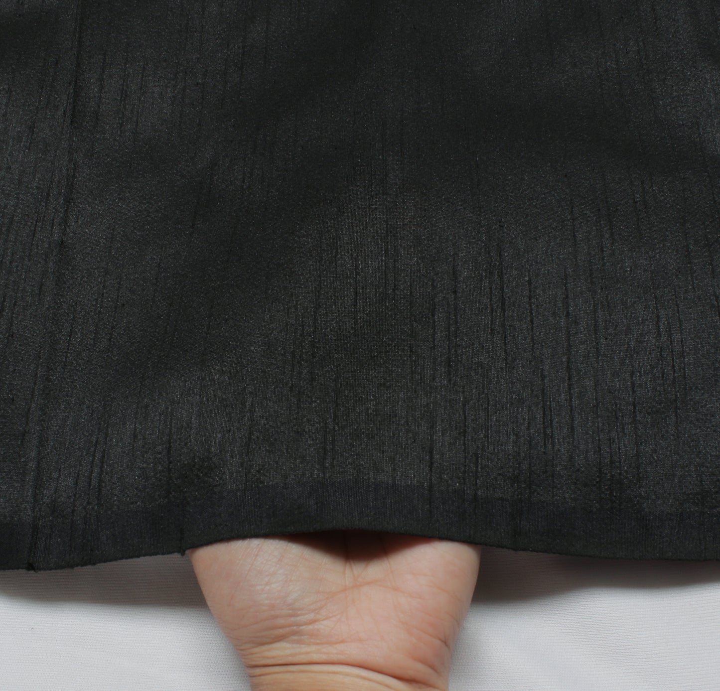 Black Blend Silk Dupioni Slub Curtain Drape Panel Craft Dress Fabric By the Yard