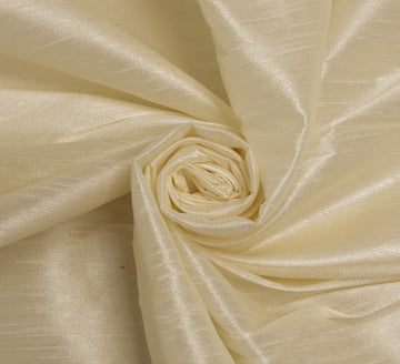 Cream Blend Silk Dupioni Slub Curtain Drape Panel Craft Dress Fabric By the Yard