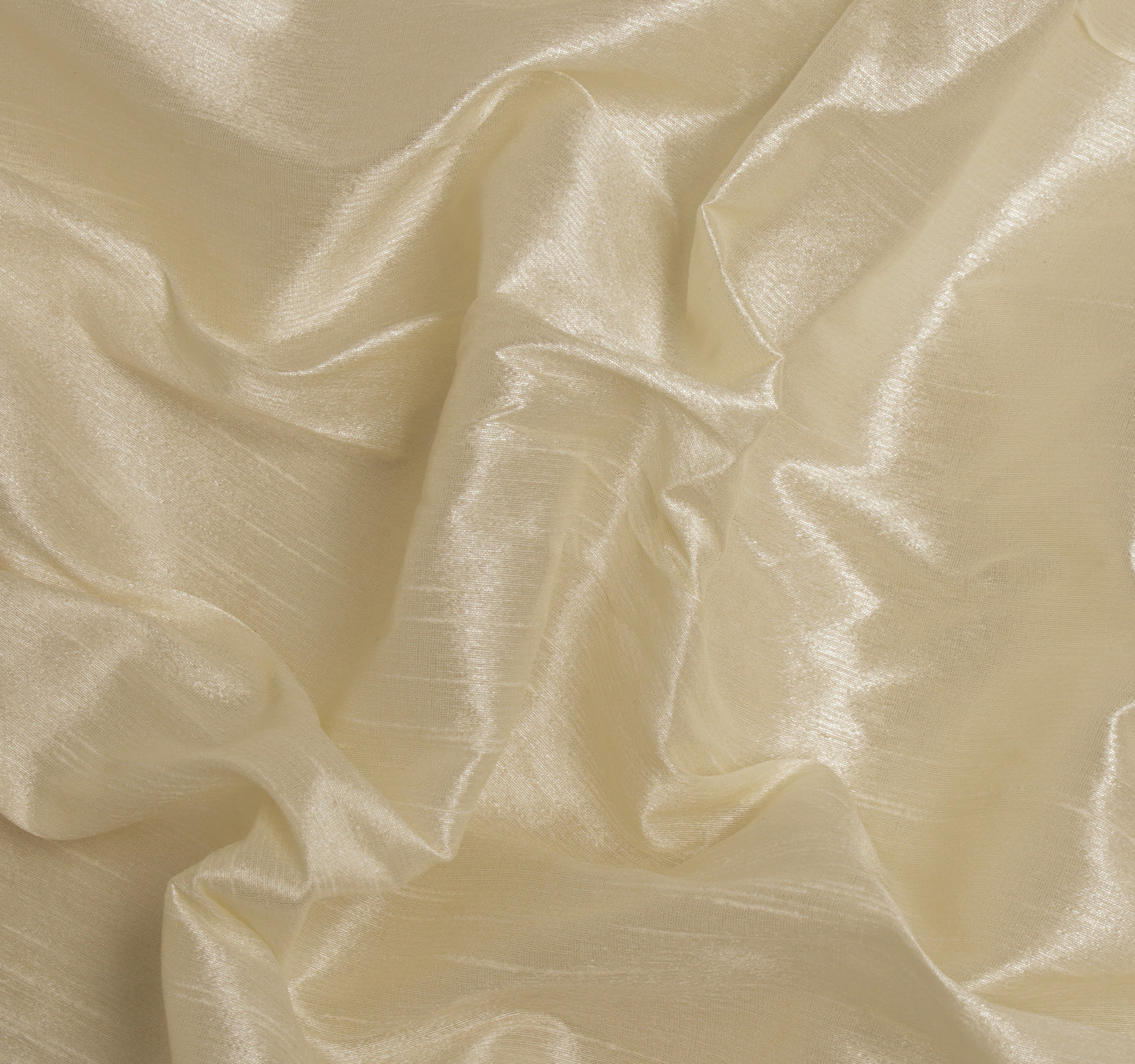 Cream Blend Silk Dupioni Slub Curtain Drape Panel Craft Dress Fabric By the Yard