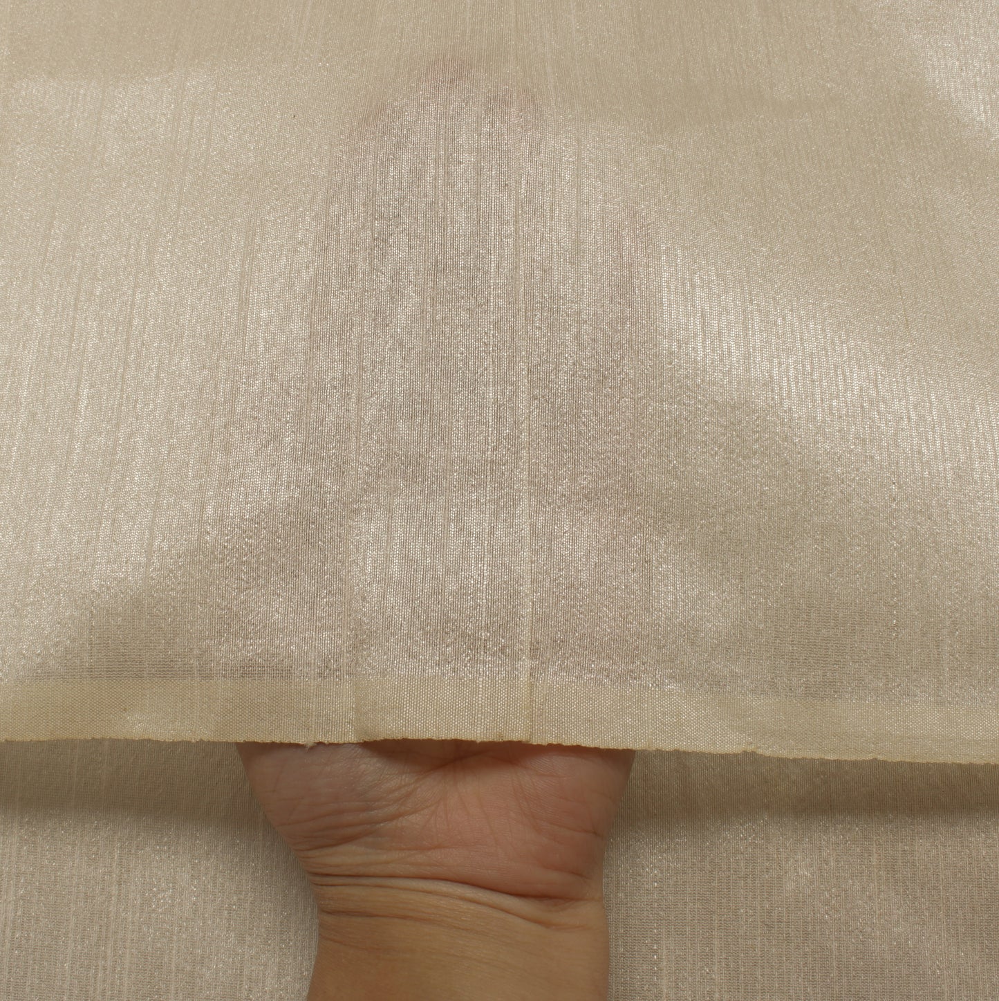 Cream Blend Silk Dupioni Slub Curtain Drape Panel Craft Dress Fabric By the Yard