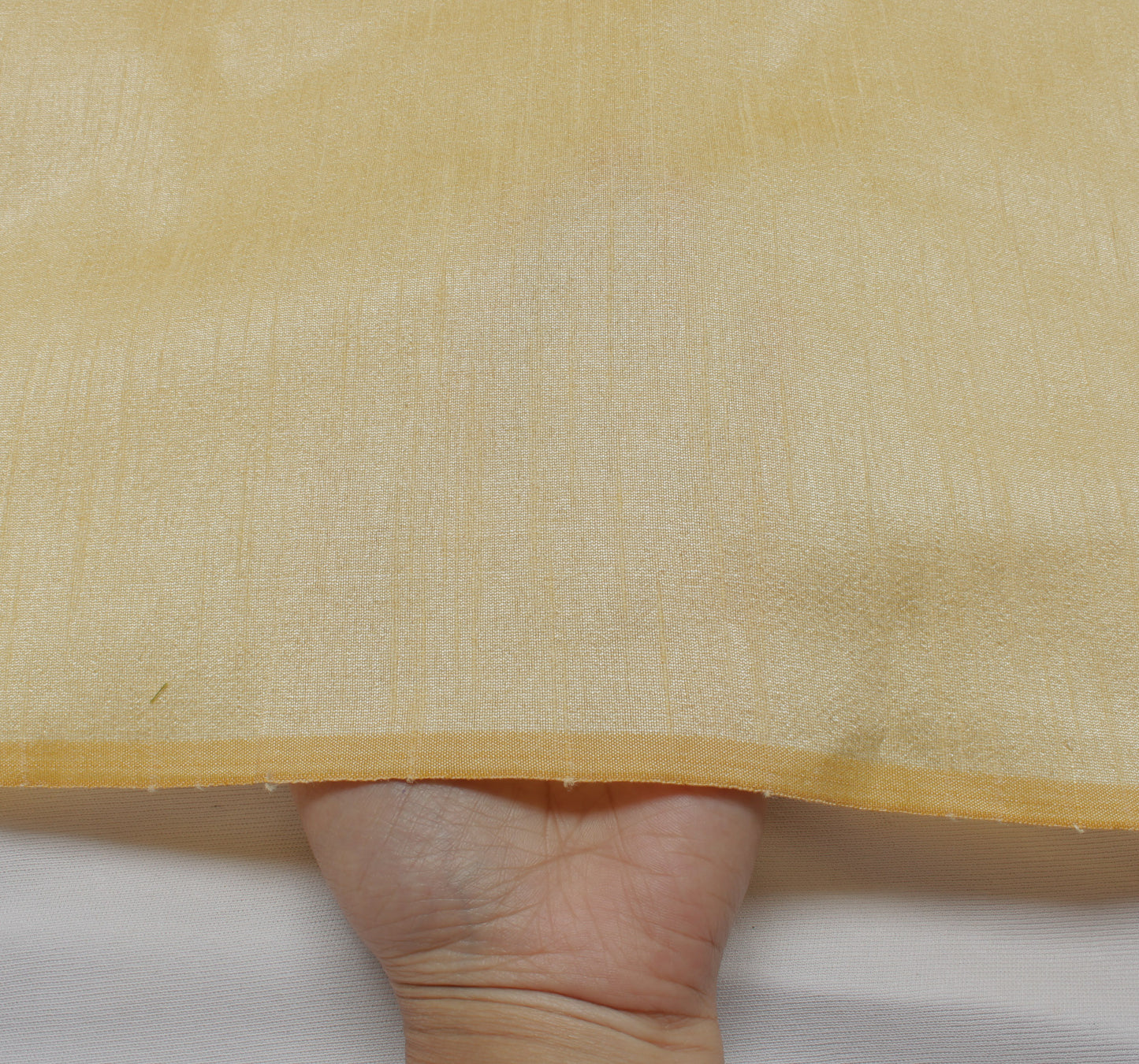 Cream Blend Silk Dupioni Slub Curtain Drape Panel Craft Dress Fabric By the Yard