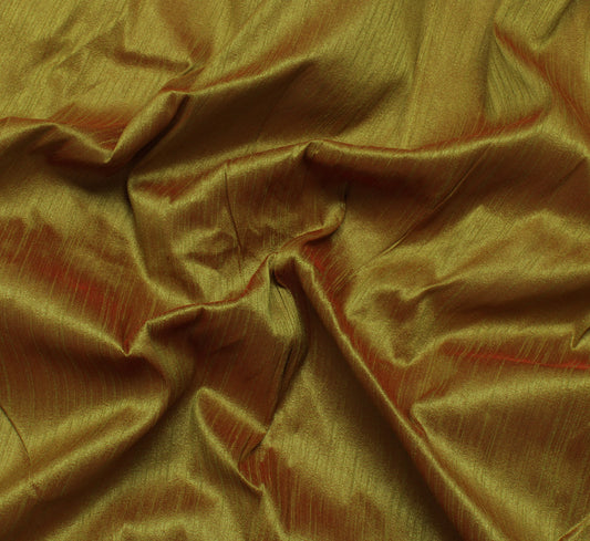 45" Green Rust Shade Blend Silk Dupioni Slub Curtain Drape Craft Fabric By Yard